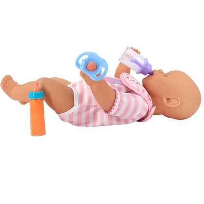 Set Biberon Gigante per Bambole – 2 Pezzi con Latte, Succo e Ciuccio Giocattolo